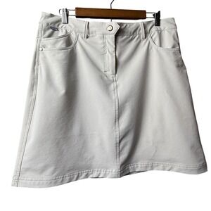 Nivo by Lanctot Womens Golf Skort Light Gray Technical‎ Stretch Size 10